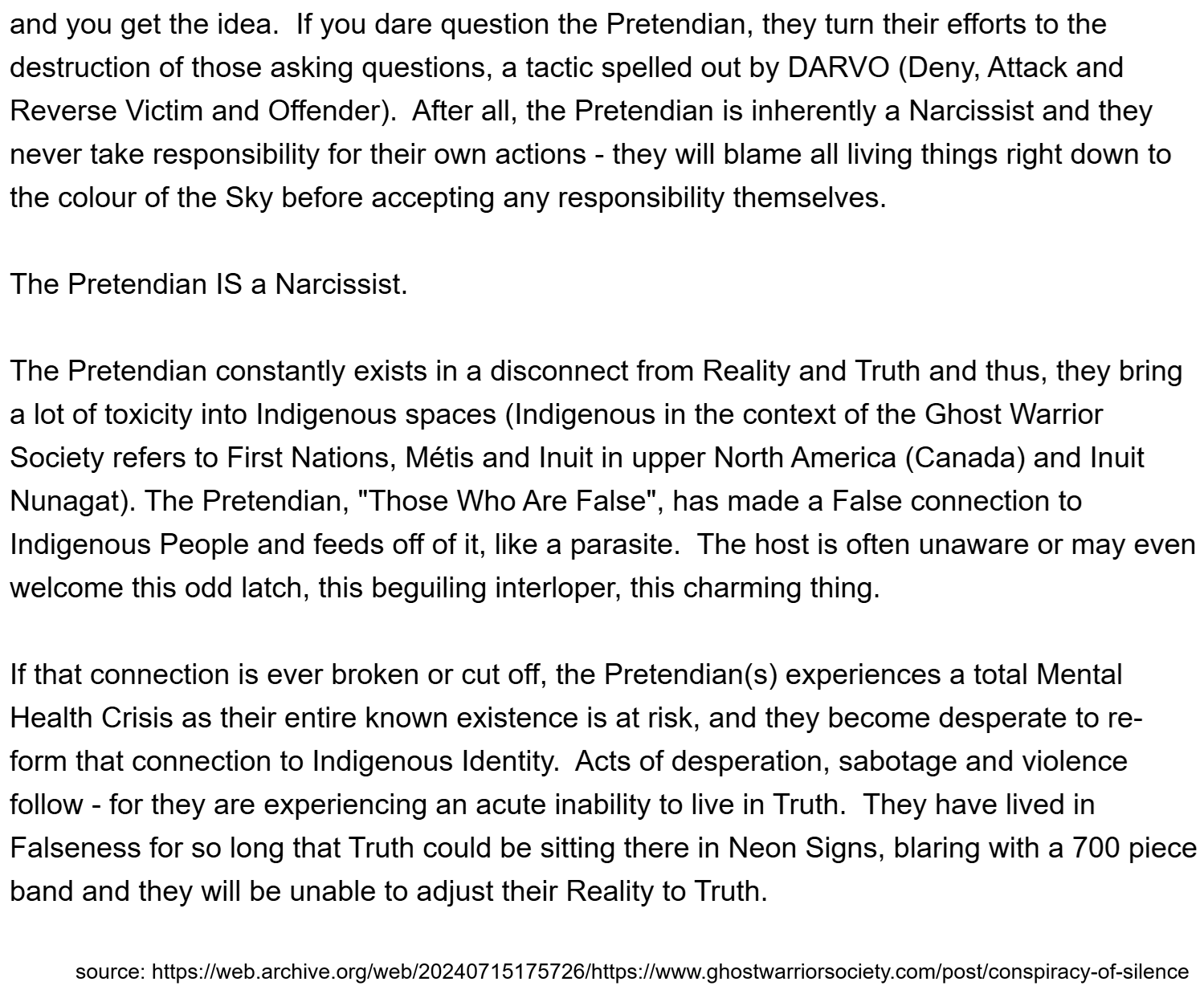 Example of blog post using mental health language.